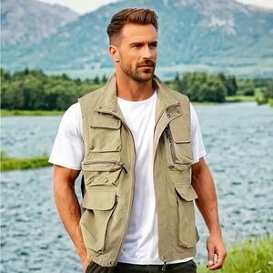 Columbia Men's Beige Utility Vest